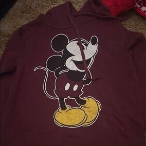 Mickey Mouse Maroon Hoodie